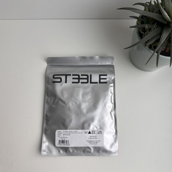 ST33LE - Neon Fuchsia Nylon Elastane Stripe Sheer Jockstrap - Picture 6 of 8